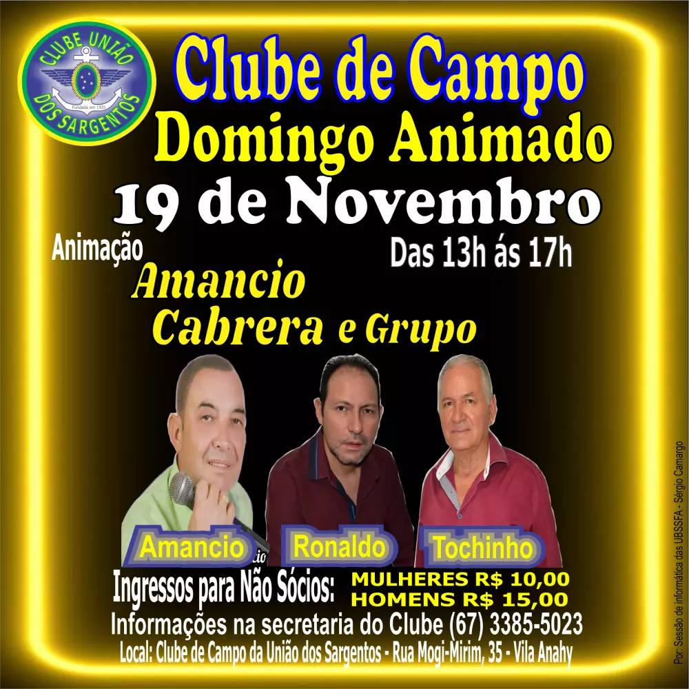 Domingo Animado no Clube de Campo 19/11/2023